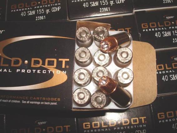 Speer - .40 S&W Gold Dot H.P. 155gr - 20 Rounds